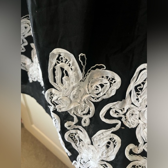 Connected Apparel Black Sleeveless Summer Dress with Butterfly Embroidery 16W - Picture 9 of 16